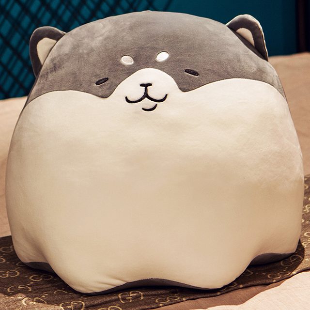 Chonky Grey Shiba Pillow Plush — photo 2