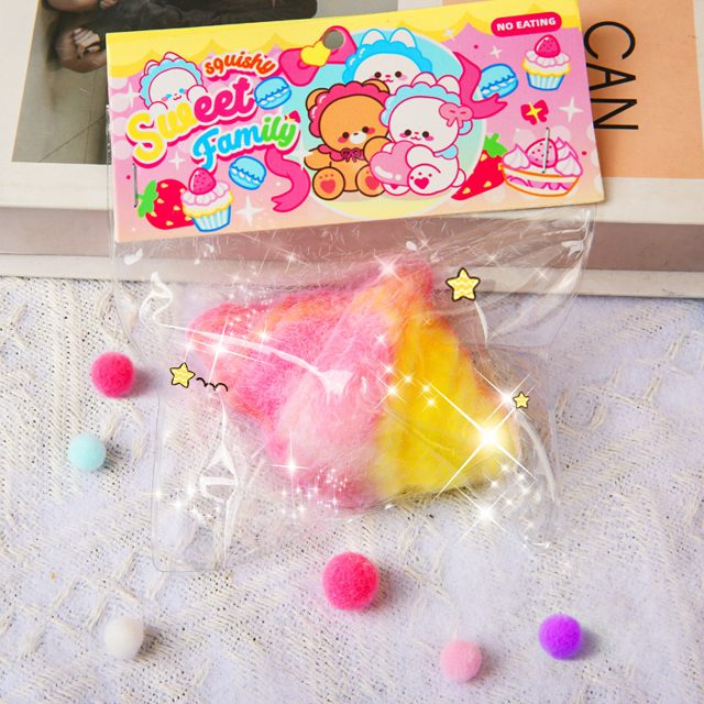 Fuzzy Swirl Cone Squishy Bag