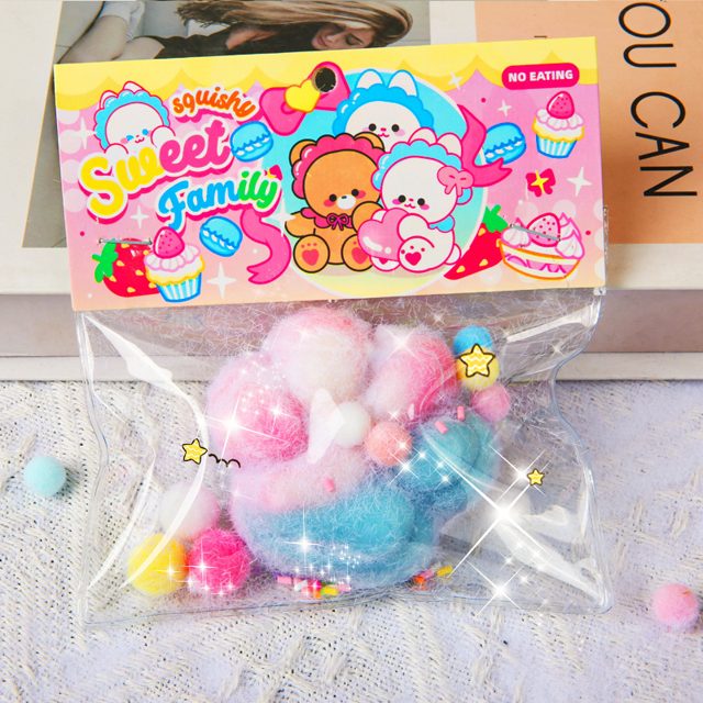 Fuzzy Pastel Puff Cluster Bag
