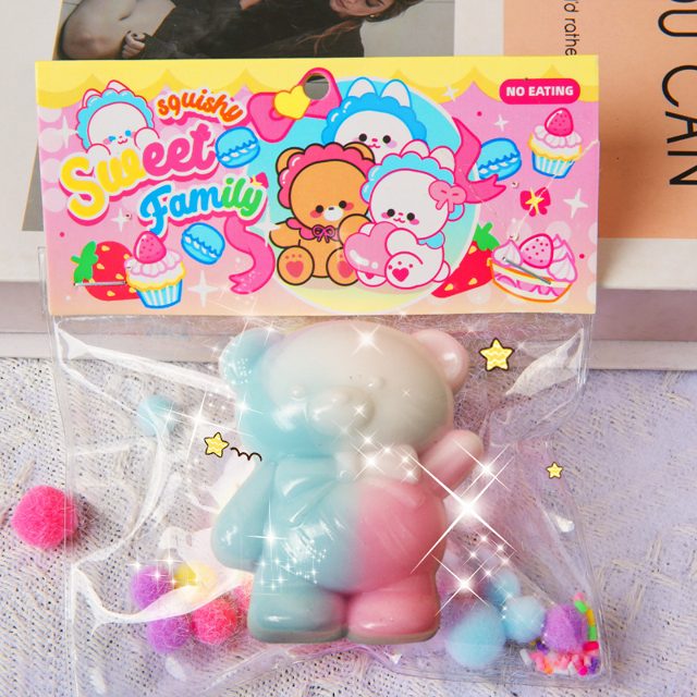 Pastel Rainbow Bear Squishy