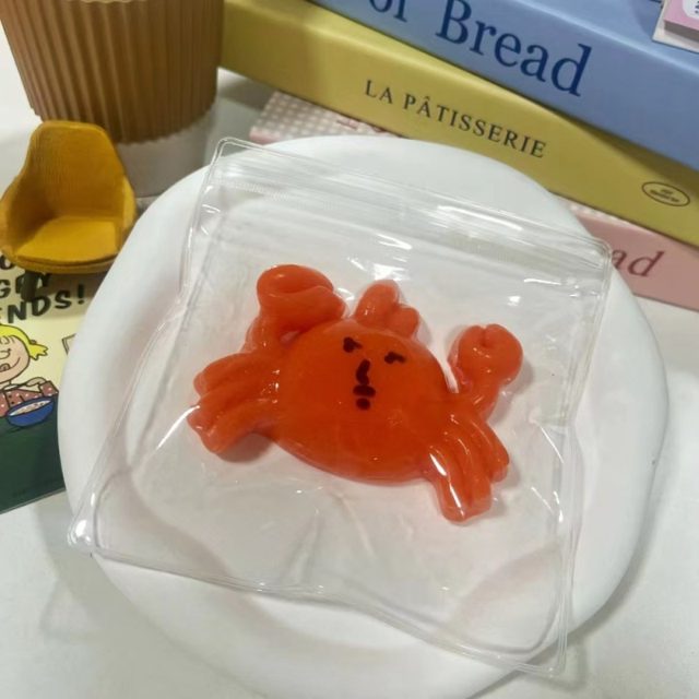 Grumpy Orange Crab Jelly Squishy