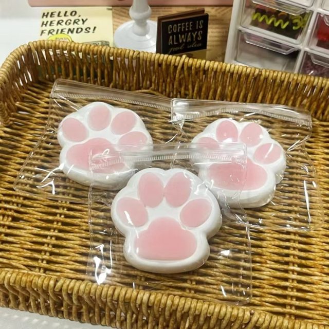 Pink Kitty Paw Squishy