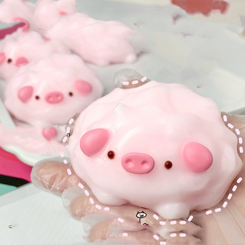 Bubbly Pink Piggy Grape Squish Ball — photo 5