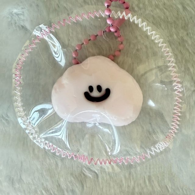 Smiley Pink Cloud Squishy Charm