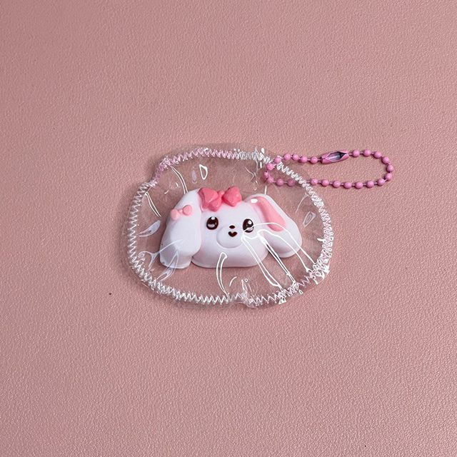 Bunny With a Bow Squishy Charm
