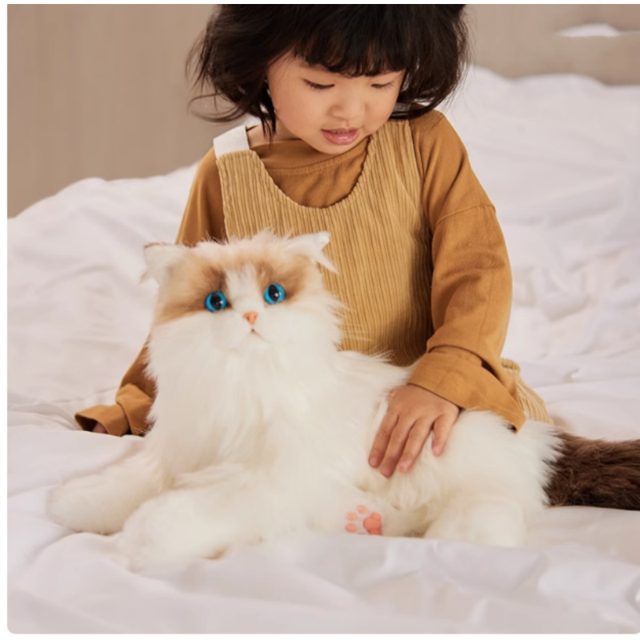 Fluffy White Persian Cat Plush