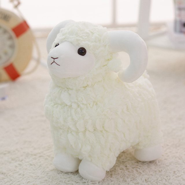 Curly Horn Baby Goat Plush