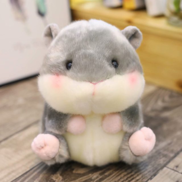 Pudgy Grey Hamster Plush