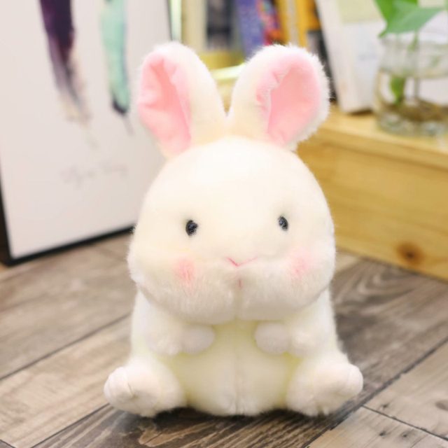 Roly-Poly White Bunny Plush