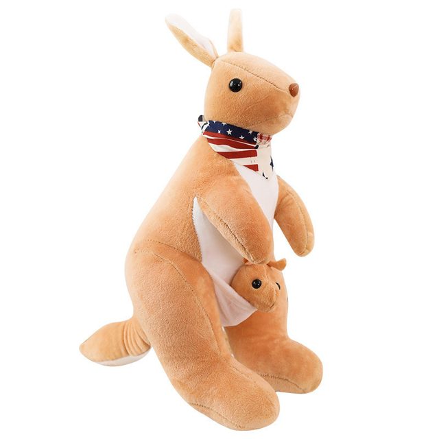 Cuddly Kangaroo and Joey Plush
