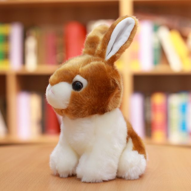 Sitting Grey & White Bunny Plush โ photo 3