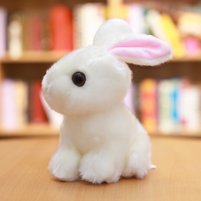 Sitting Grey & White Bunny Plush โ photo 4