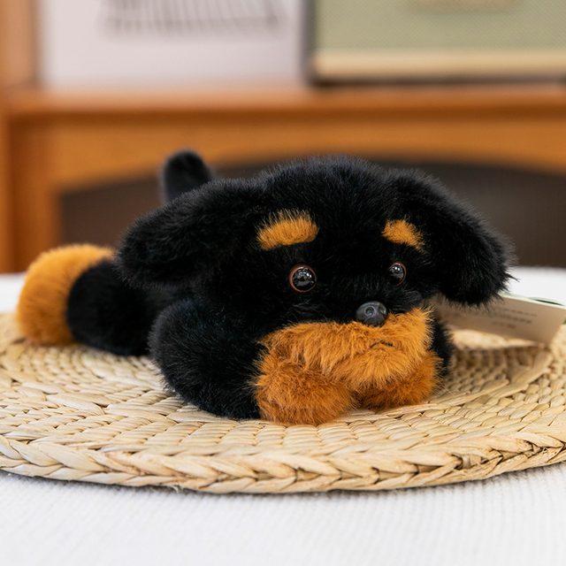 Sleepy Rottweiler Puppy Plush