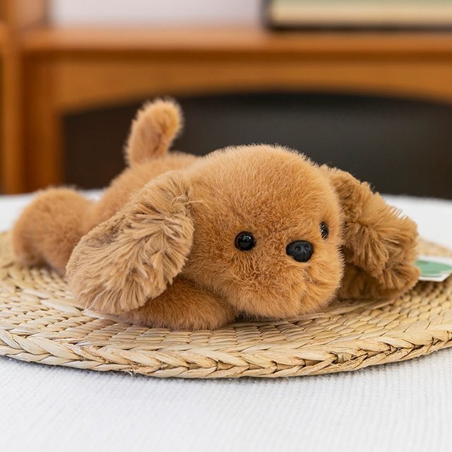 Sleepy Golden Puppy Plush