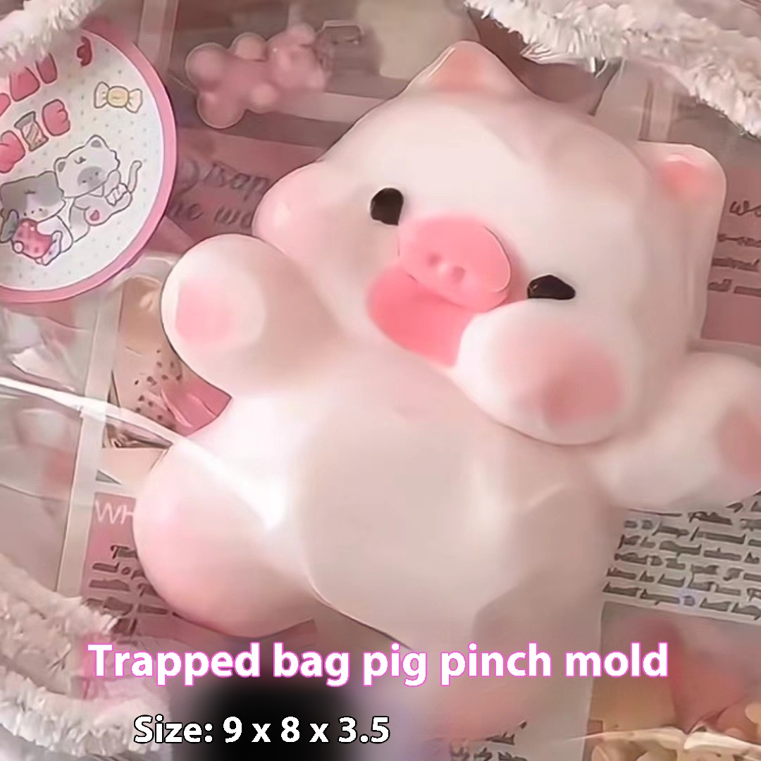 Bagged Pink Piggy Pinch Squishy — photo 3