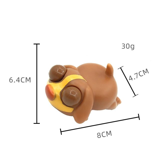 Pop-Eye Tumbling Puppy Squish Toy