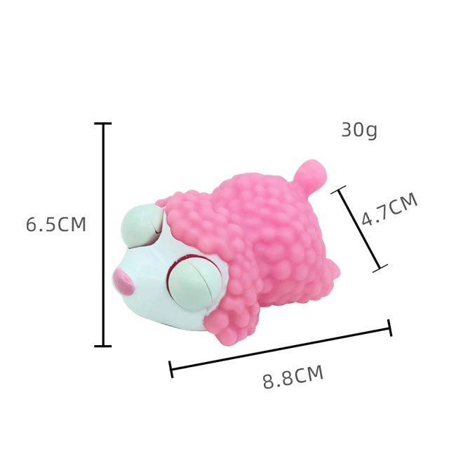 Bubbly Pop-Eye Sheep Squishy (Bubblegum Pink)