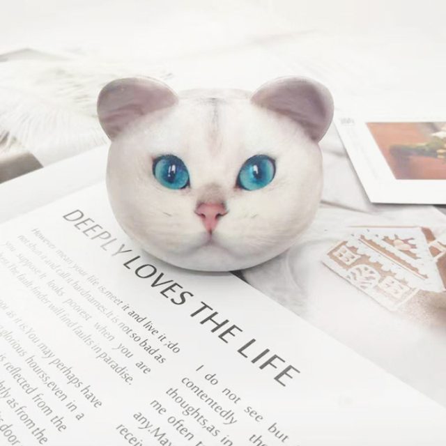 Slow-Rise Blue-Eyed White Cat Squishy