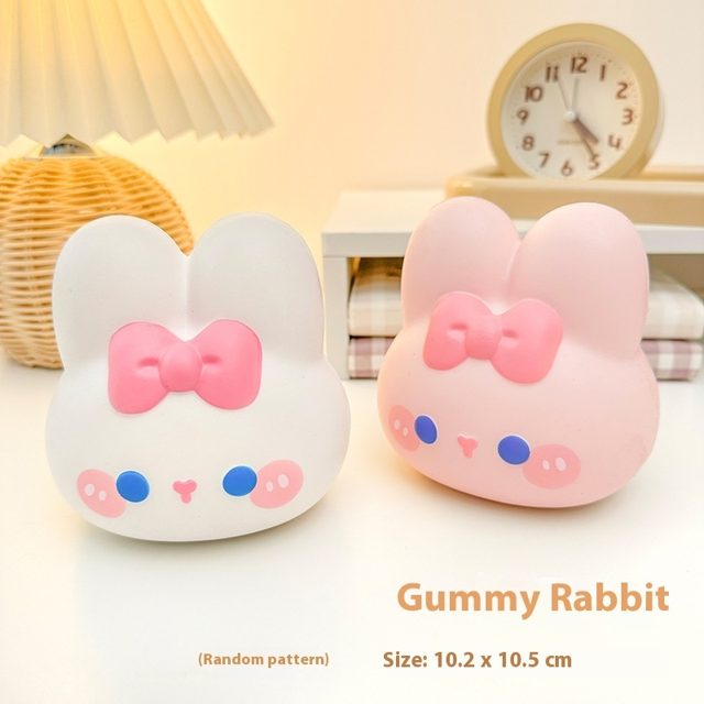 Bow-Tie Gummy Bunny Squishy