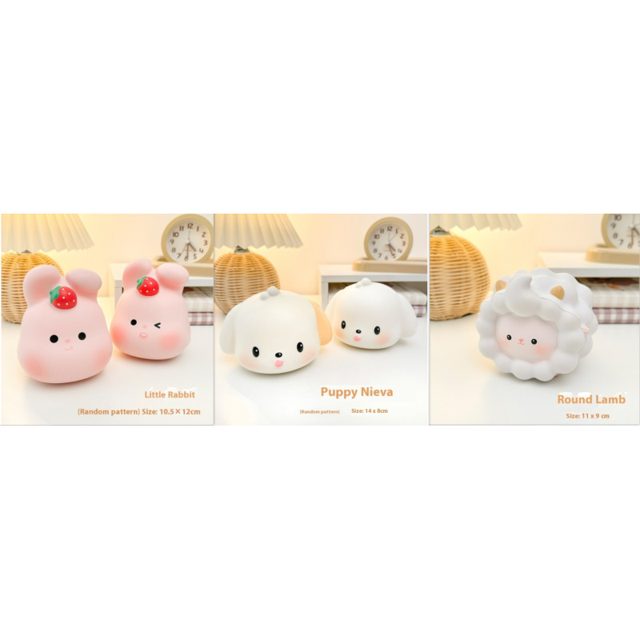 Bunny, Puppy & Lamb Squishy Trio