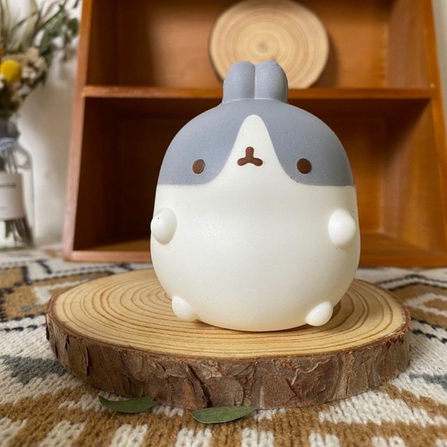 Grumpy Gray Bunny Squishy