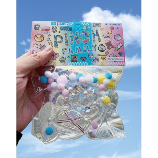 Crystal Glitter Cat Paw Squishy
