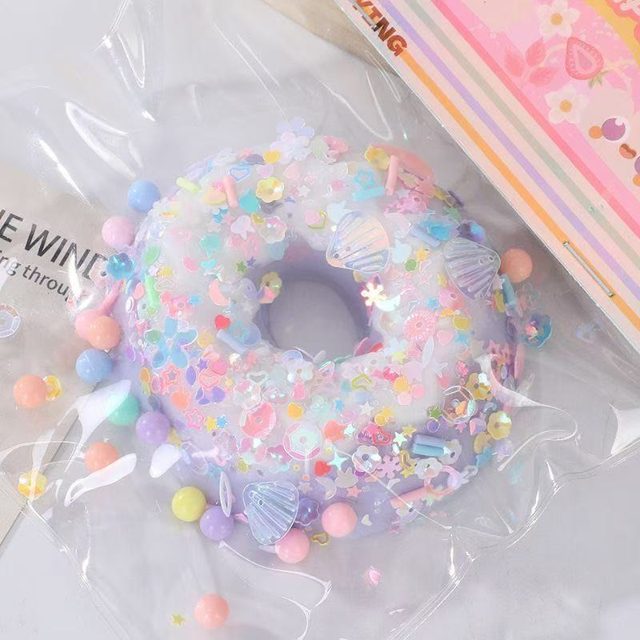 Purple Confetti Donut Squishy