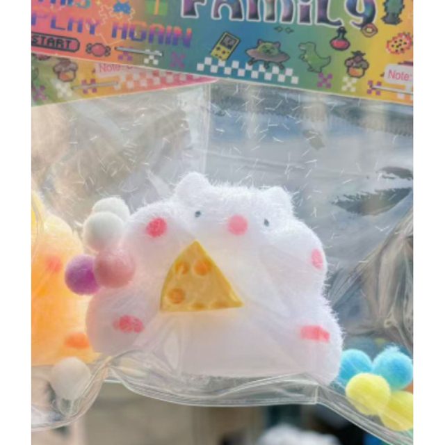 Fluffy Cheese Hamster Squishy