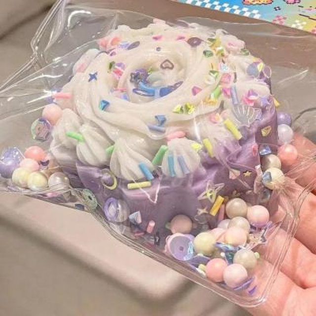 Dreamy Purple Cream Cake Squishy