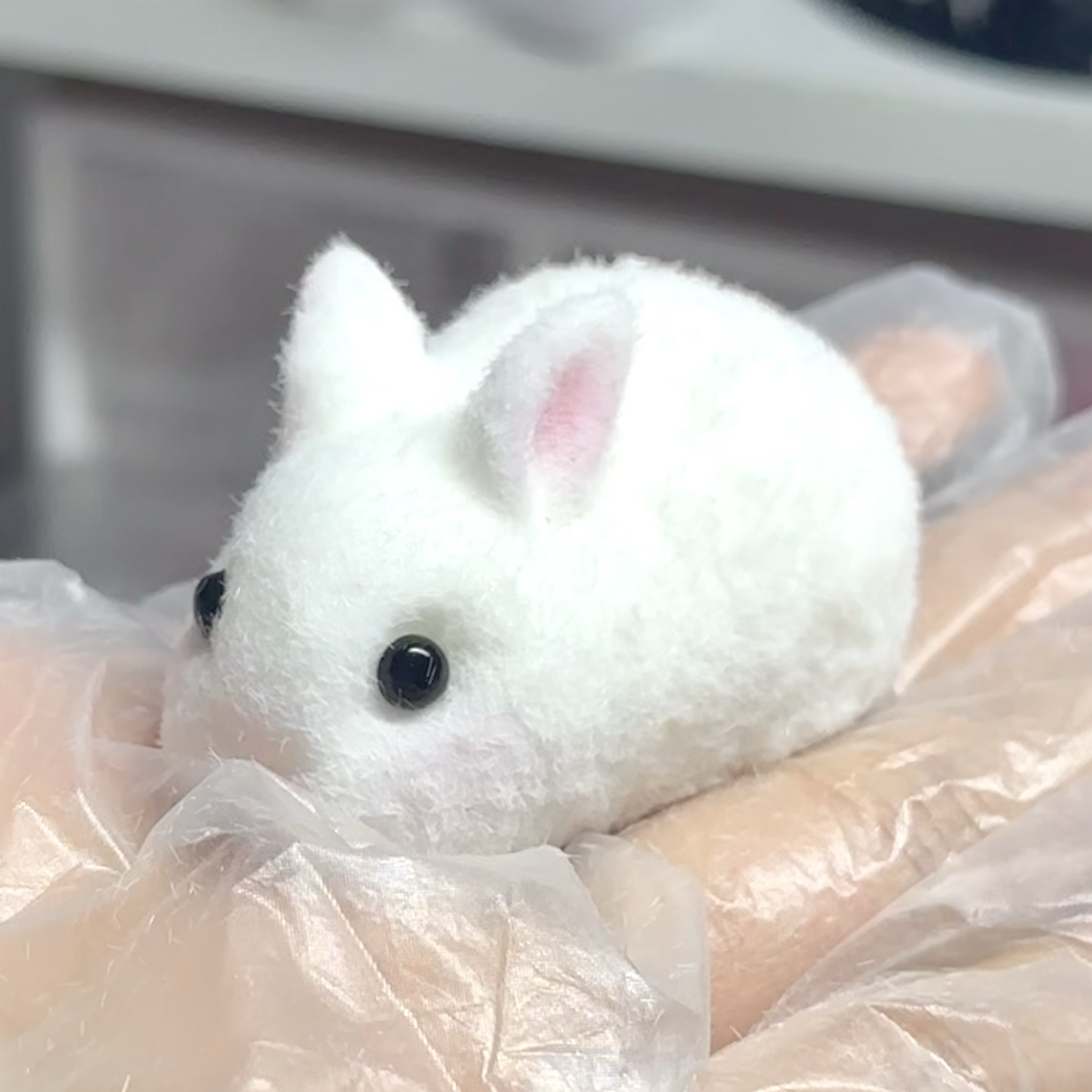 Fuzzy Flocked Bunny Plush — photo 4