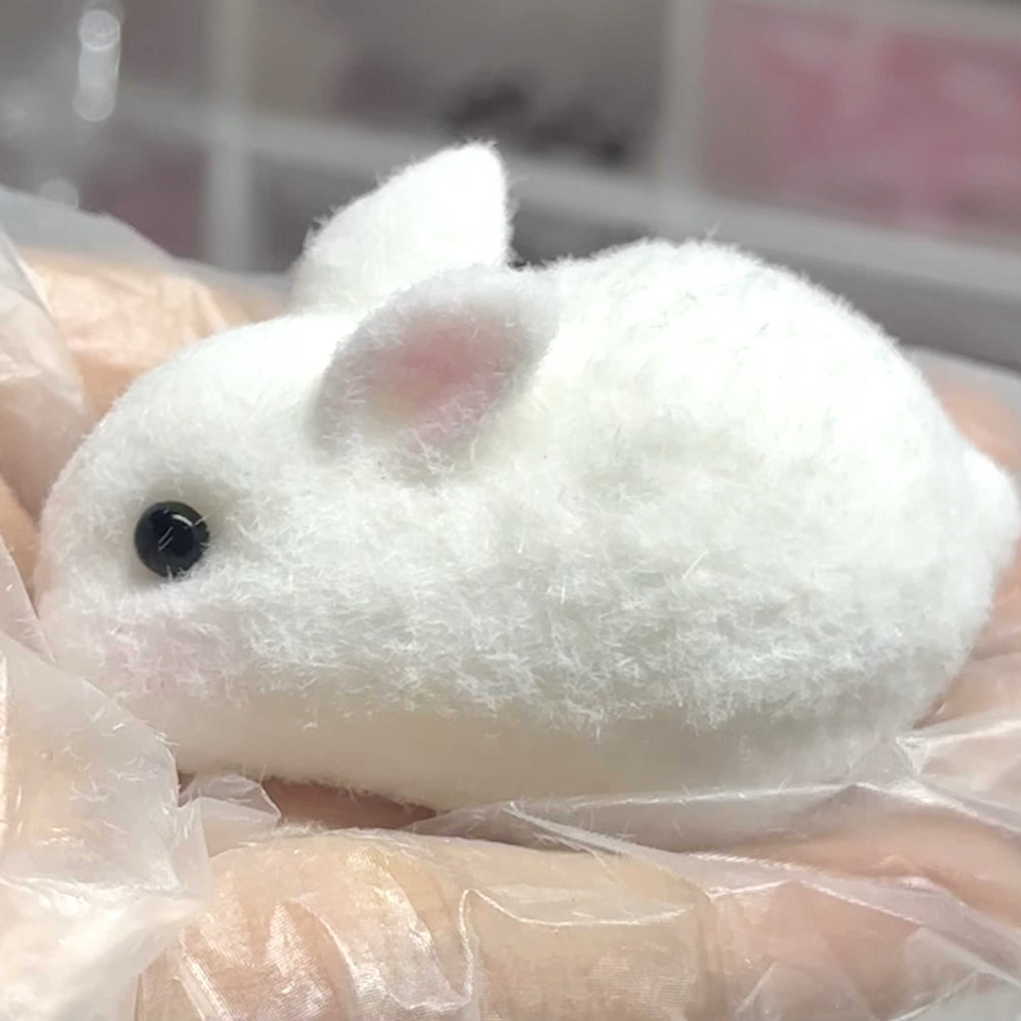 Fuzzy Flocked Bunny Plush — photo 5