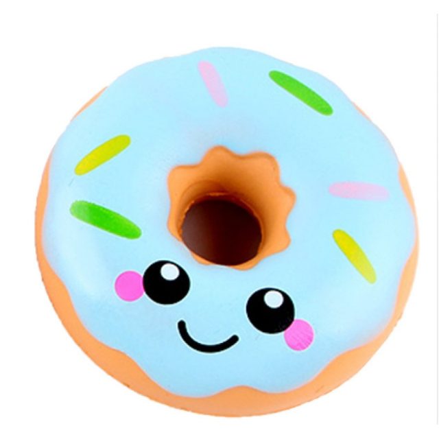 Sky-Blue Sprinkle Donut Squishy