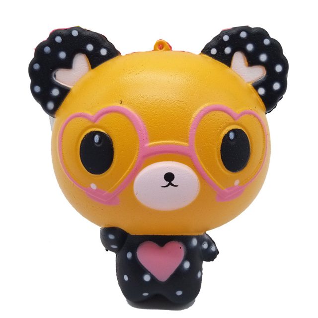 Lemon Bear in Pink Heart Glasses