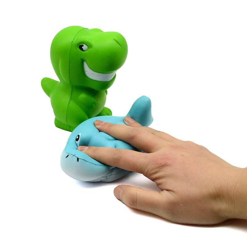 Slow-Rise Shark & Dino Squishy Pair — photo 2