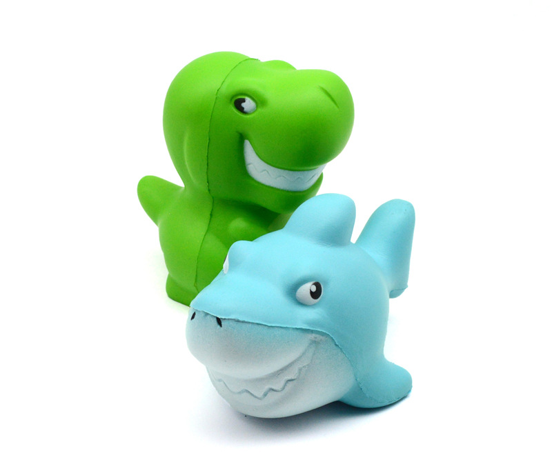 Slow-Rise Shark & Dino Squishy Pair — photo 5