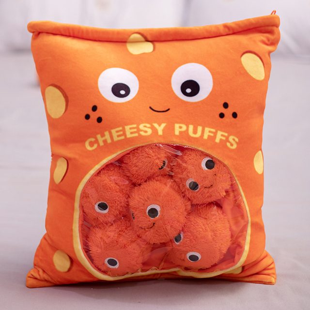 Cheesy Puffs Snack Bag Plushie