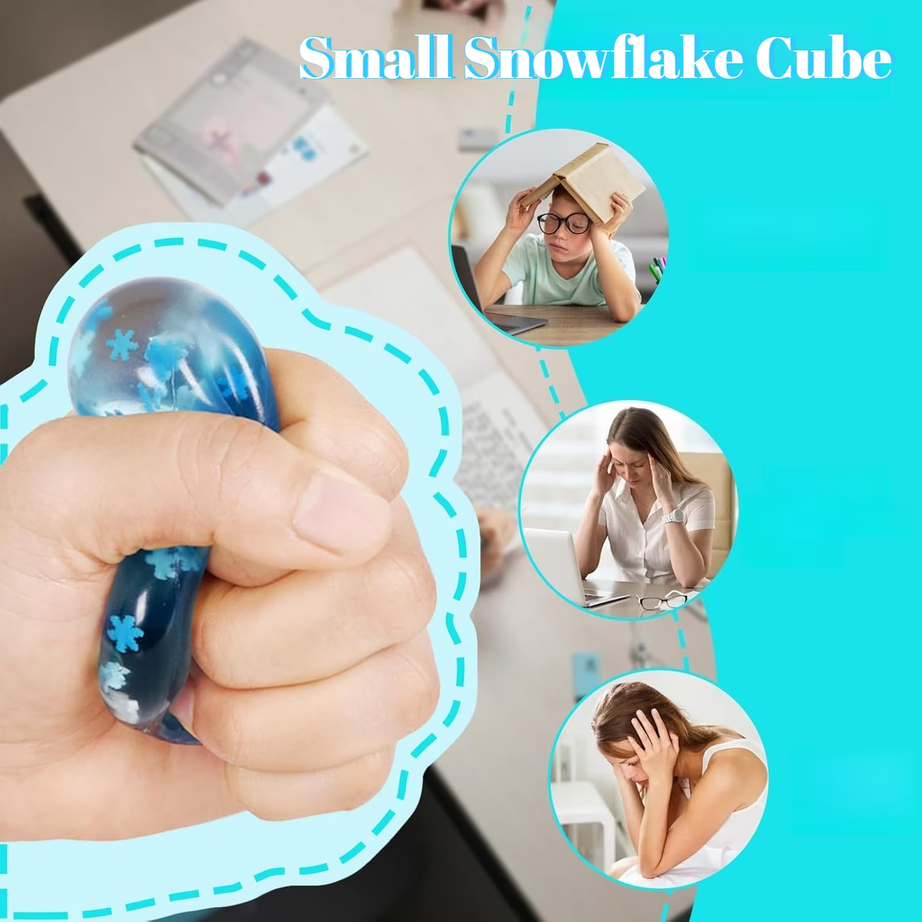 Snowflake Ice Cube Squish Block — photo 2