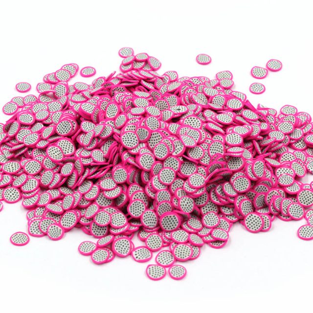Dragon Fruit Clay Slices Slime Filler