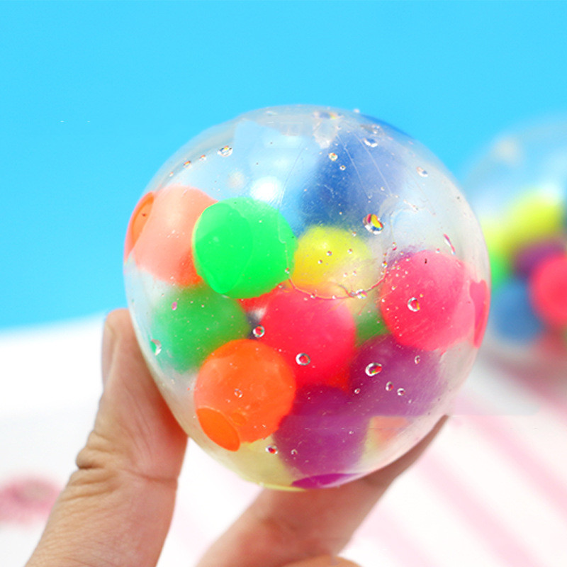 Rainbow Bead Squish Ball
