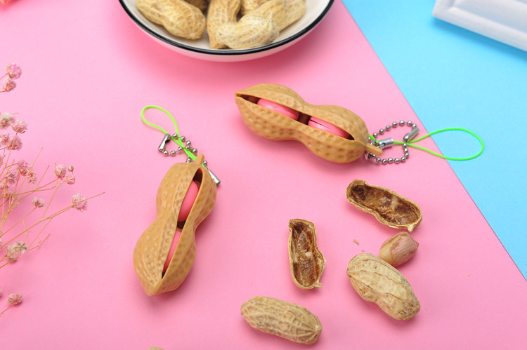 Pop-A-Peanut Bean Keychain Fidget