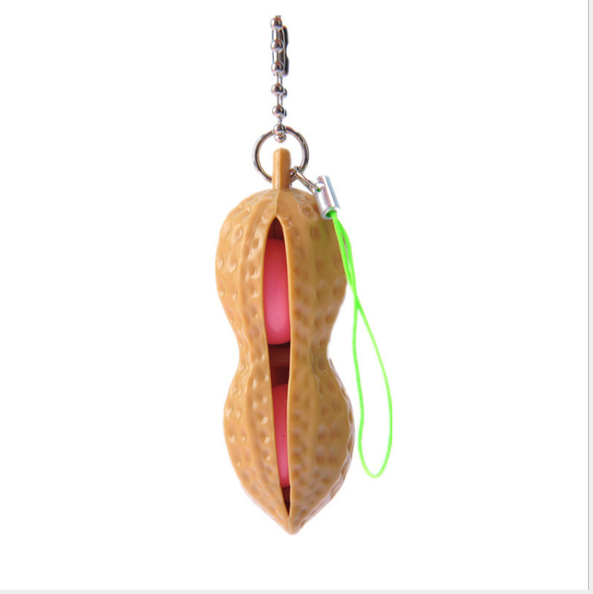 Pop-A-Peanut Bean Keychain Fidget — photo 2