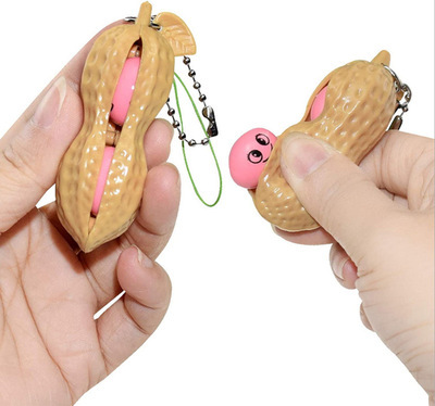 Pop-A-Peanut Bean Keychain Fidget — photo 4