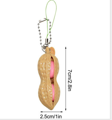 Pop-A-Peanut Bean Keychain Fidget — photo 5