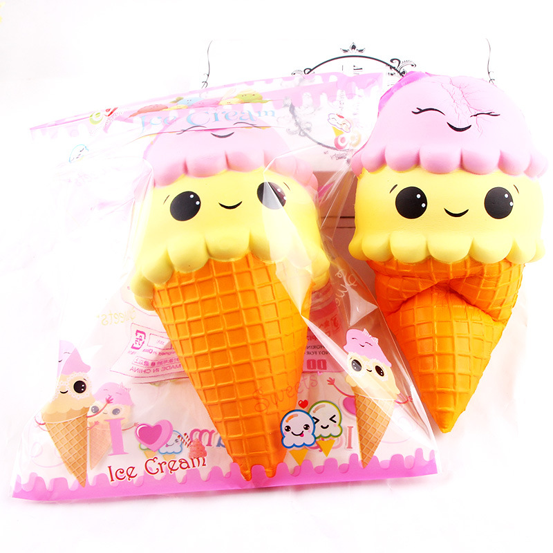 Smiley Ice Cream Cone Squishy