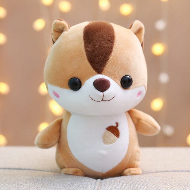 Big-Eyed Grey Squirrel With Acorn Plush โ photo 6
