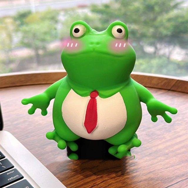 Blushing Business Frog Squeeze Toy