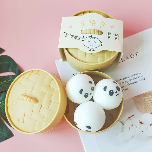 Panda Steamed Bun Squishies