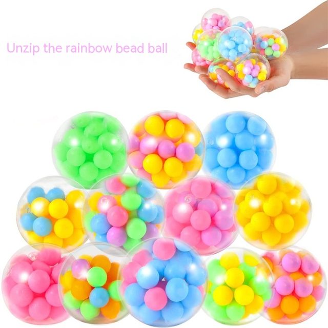 Pastel Bubble Bead Squish Ball