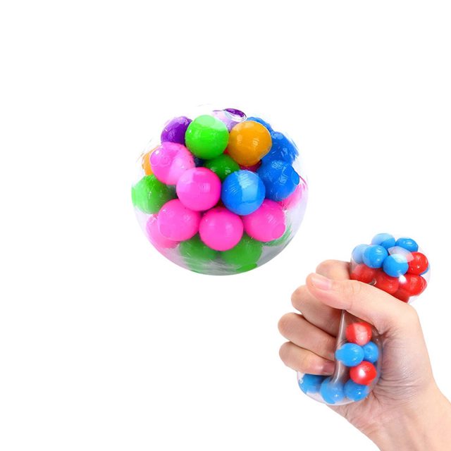 Rainbow Bead Squeeze Ball