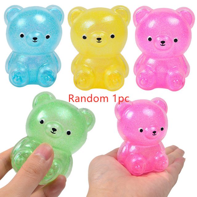 Glitter Gummy Bear Squishy